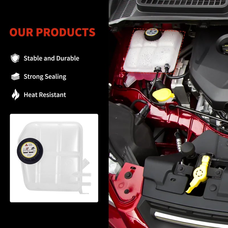KARPAL 603382 Engine Coolant Recovery Expansion Tank and Cap Compatible with 2013-2018 Ford C-Max 2013-2016 Ford Escape 2012-2018 Ford Focus 2014-2018 Transit Connect - Image 5